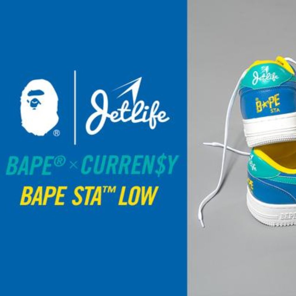 NIB Rare BAPE X CURRENSY BAPE STA LOW M2 MENS sz 9